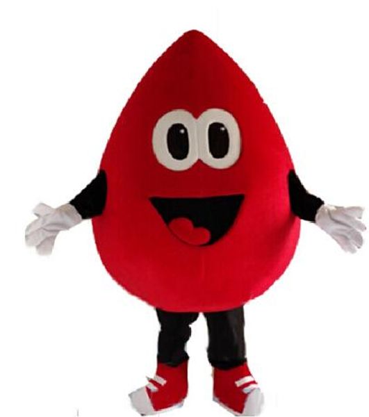 Roter Blutstropfen-Maskottchenkostüm, Zeichentrickfigur, Kostüm, Karnevalskostüm, Anime-Kits, Maskottchen