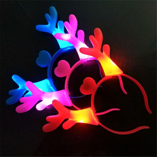 Necessità natalizie testa cerchio bar KTV concerto luminescente antler lampada flash antler all'ingrosso Led Rave Toy