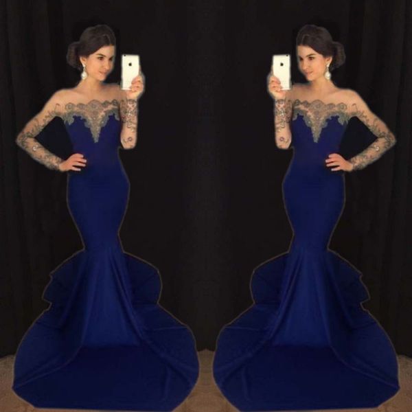 

evening dresses navy blue 2021 mermaid lace dress evening gowns sleeves plus size prom dresses, Black;red