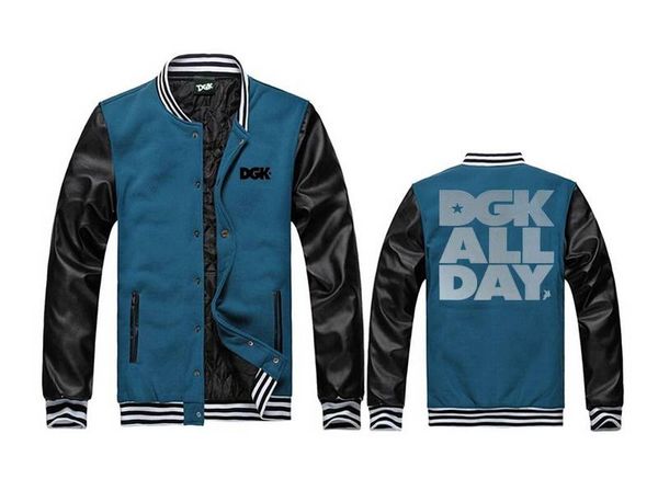 

new fashion men hoodies brand sports suit dgk sweatshirt casual zipper hooded jackets male s-5xl, Black