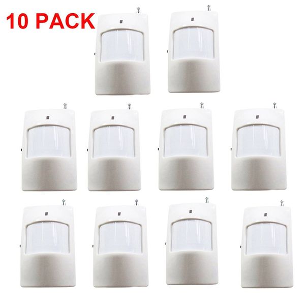 

safearmed® 10 pcs 433 mhz wireless pir motion sensor detector diy tool for home security alarm system with wall mount kit usa