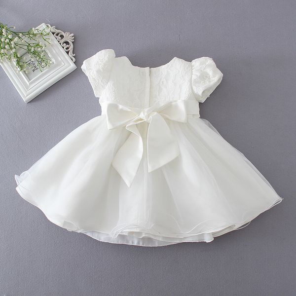 Novo bebê menina batismo batismo vestido de páscoa vestidos de renda cetim bordado shwal formal da criança do bebê menina vestidos de festa 3 pçs set2475