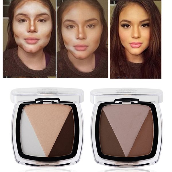 Wholesale-Hot 3 Colors  Pallete Bronzer&Highlighter Perfect Brighten Foundation For Face Highlighter Oil Control Contour 