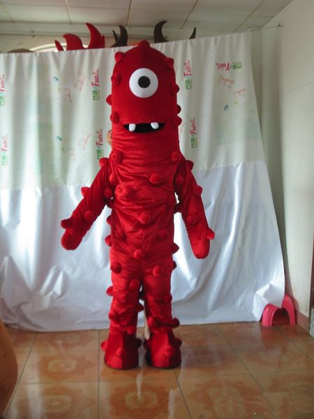 Hot 2018 Sale Red Monster Custom Made Mascot Food Dress Animal Kostüm Party Kostüme s s