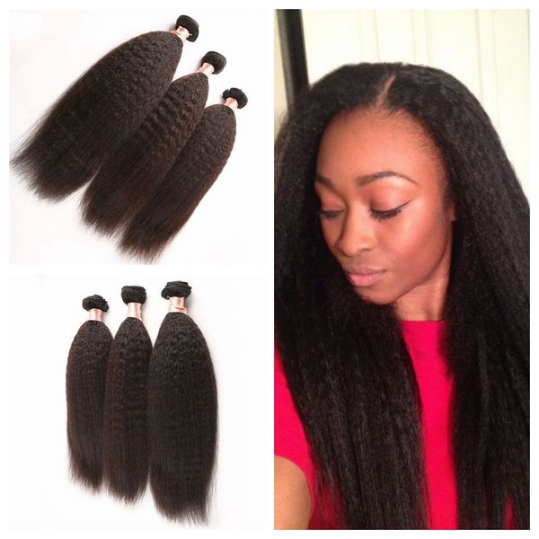 Cheap Malaysia Kinky Straight Weave Bundles Malaysian Coarse Yaki