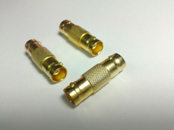 

50pcs gold plated bnc cctv coax coaxial cable coupler adapter female rg59