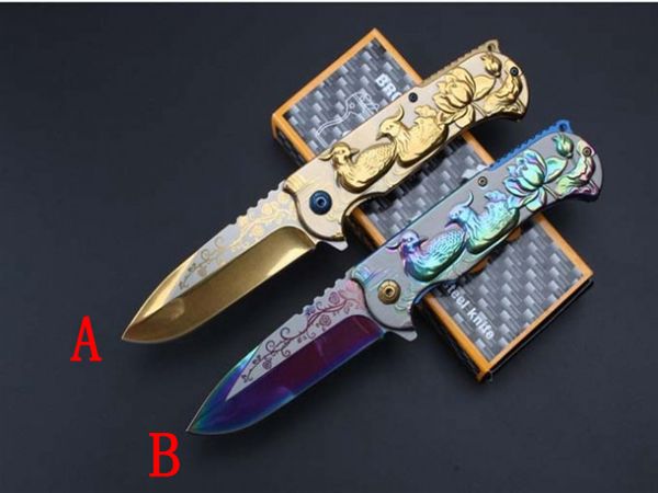 

Best Value Browning Folding Knife 7Cr13 Fine Blade Assisted Fast-Open Pretty Blue EDC Pocket Rescue Gift Knife With Clip F662E