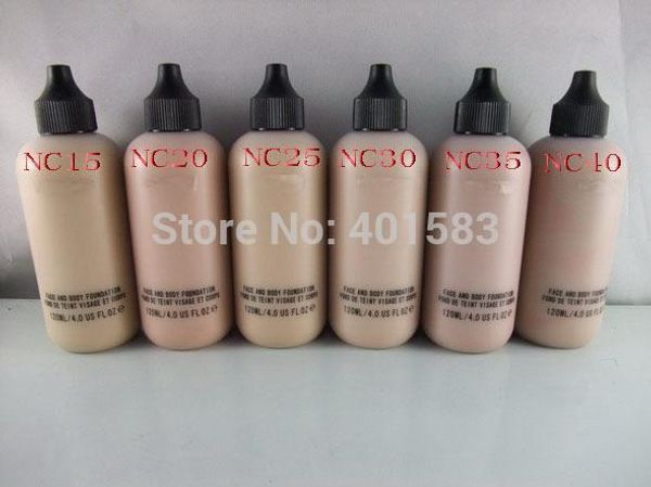 72pcs / lot-Vendita calda nuovi cosmetici FaceBody Foundation lozione 120ML viso fondotinta liquido crema trucco all'ingrosso spedizione gratuita DHL