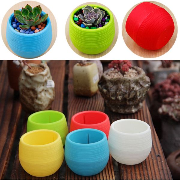 

new 5 colors personality mini flowerpot fashion plastic flowerpot succulents flowerpot home office decoration supplies ia651