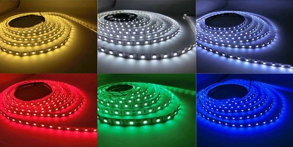 MIX High Light Nicht wasserdichter LED-Streifen 3528/5050/5630 DC12V 60 LEDs/m 5 m/Rolle Flexibler RGB 5050-Typ