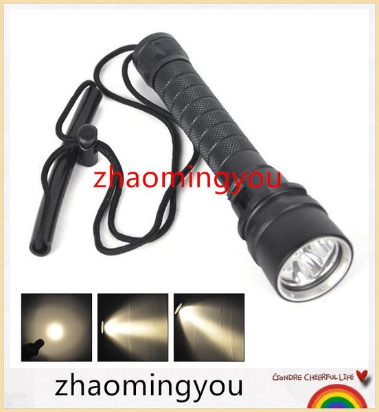 

YON 2016 New Waterproof 3* XM-L L2 Warm White Light Yellow LED Diving Flashlight Torch Lanterna With Stepless dimming switch