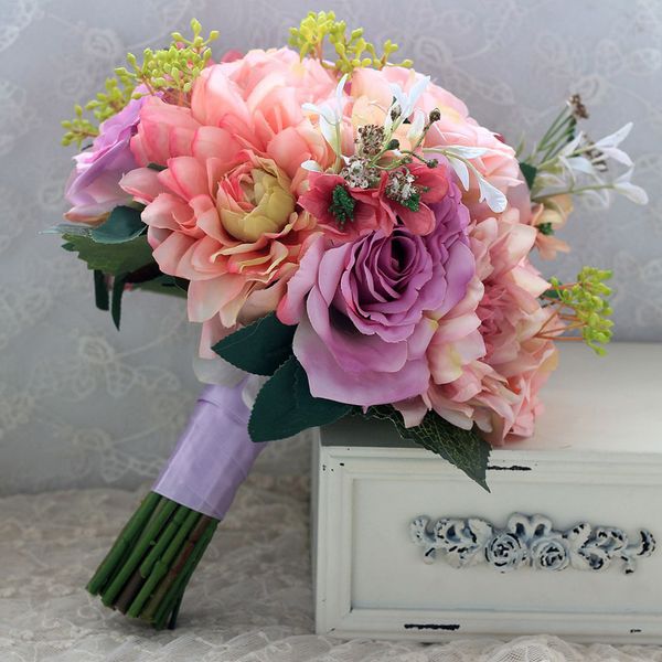 

new arrival silk flowers artificial wedding bouquets for brides outside hybrid wedding bouquets bouquet de mariage