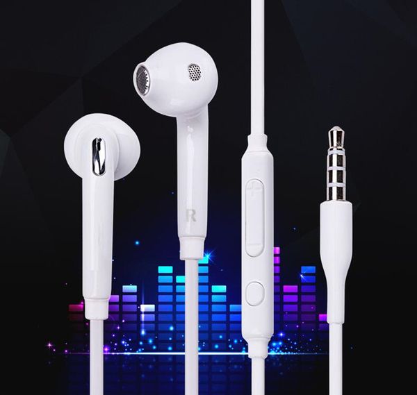 

s6 s7 earphone earphones j5 headphones earbuds iphone 6 6s headset for jack in ear wired with mic volume control 3.5mm white with retailbox