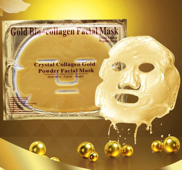 

2016 gold bio collagen facial ma k face ma k cry tal gold powder collagen facial ma k moi turizing anti aging beauty product hipping