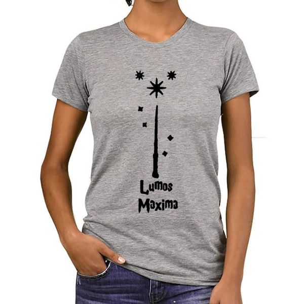 

2019 new fashion lumos maxima pattern print tshirt t-shirt female silicone plus size punk wonder woman christmas gift, White