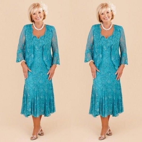 

plus size mother bride lace dresses v neck tea length elegant wedding guest party gowns with jacket custom made high quality, Black;red