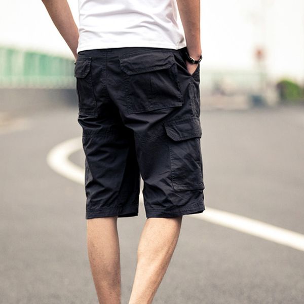 

wholesale-new fashion mens cargo shorts multi-pocket camouflage short pants summer men outdoor sports cotton 2016 c360, White;black