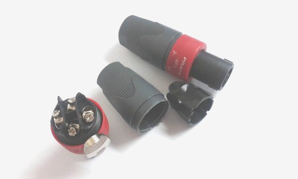 

20PCS high-quality Red Speakon 4 Pin Male Plug Compatible Audio Cable Connector