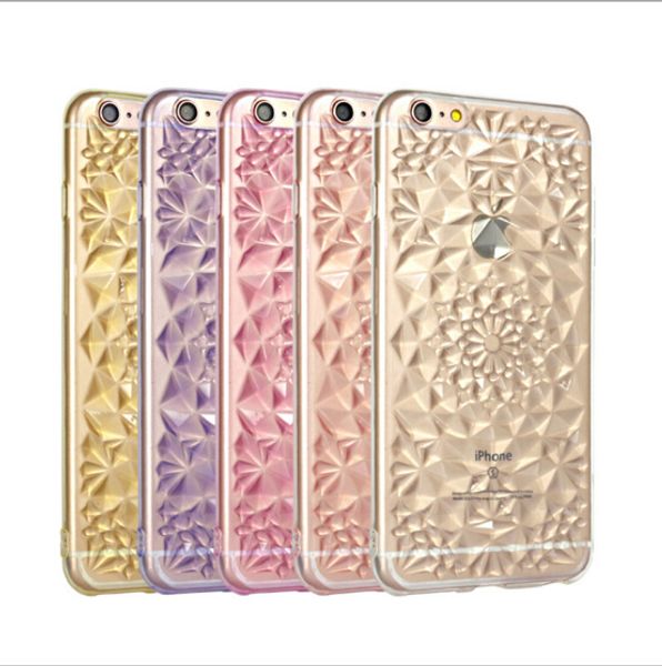 

tpu sunflower case for iphone 7 6 6s plus clear transparent skin creative relief tpu for iphone 7 case silicone case with dhl free