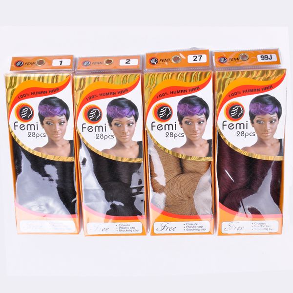 Femi Brazilian Weaving Bump Hair Straight Weave With Blonde