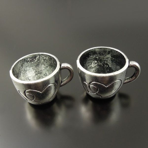 

10 шт. / лот античная серебряная чашка сплава подвеска шарм ювелирных изделий поиск 20 * 20 * 16 мм au36374 изготовления ювелирных изделий, Bronze;silver