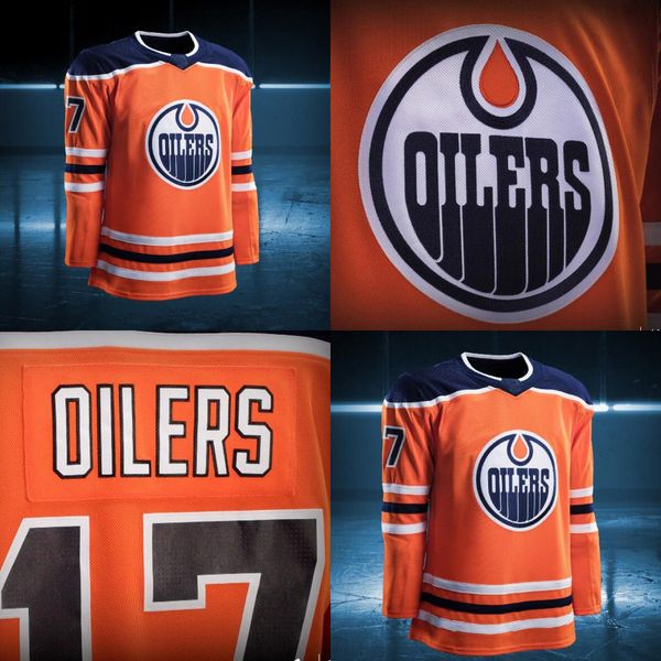 

2017-2018 Season Custom Edmonton Oilers Leon Draisaitl Connor McDavid Milan Lucic Patrick Maroon Zack Kassian Tyler Pitlick Hockey Jerseys