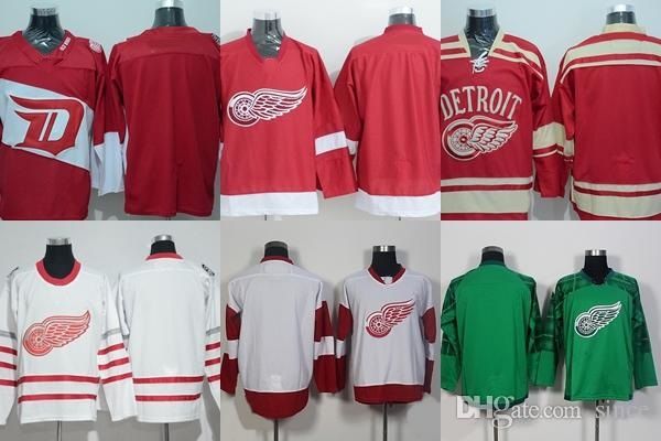 

factory outlet 2017 новые поступления-мужские detroit red wings #blank green red white home away лучшее качество новый хоккей трикотажные из, Black;red
