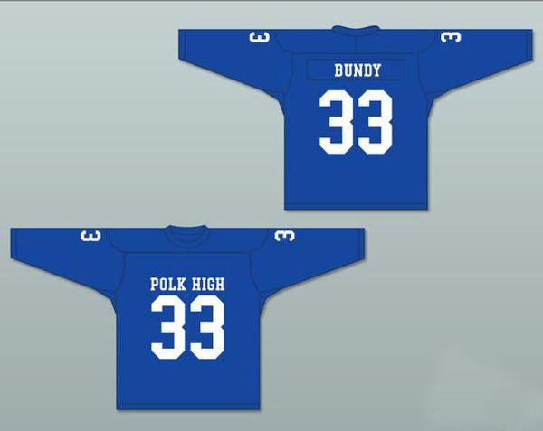 

Al Bundy #33 Polk High School Jersey Married With Children Blue White All Stitched Name And Number Movie Jerseys