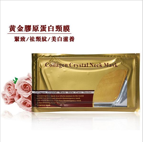 

Collage gold gel neck ma k gold cry tal collagen neck ma k anti aging dhl hipping