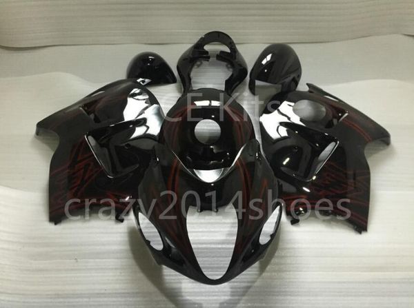 

5 бесплатных подарков новые abs обтекатели для мотоциклов 100%, пригодные для suzuki gsxr1300 hayabusa 1997-2007 хороший красивый черный №13