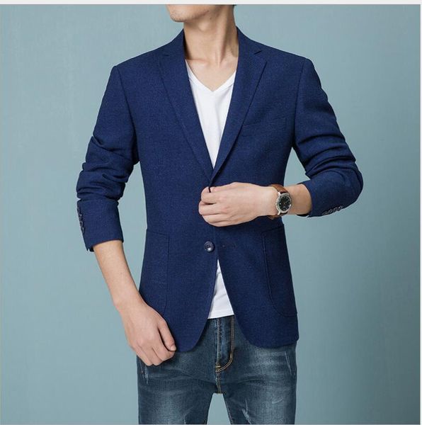 

wholesale-2017 new arrival wholesale price 6603 blue suits grid leisure men's two button fashion autumn size m, White;black