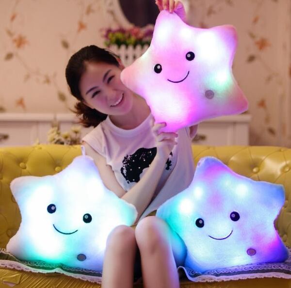 

new star led light pillow cute star luminous pillow with colorful light birthday/valentine's day gift