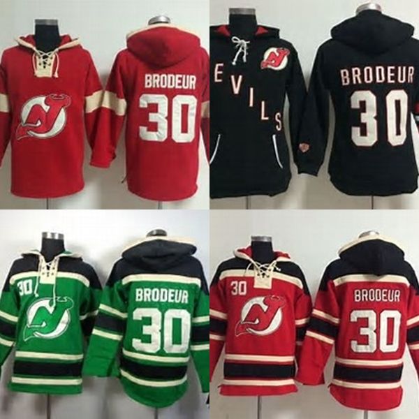 

Men new jer ey devil 30 martin brodeur embroidery logo ice hockey hoodie accept mix order ize 3xl
