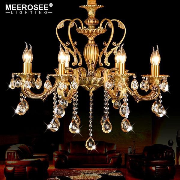 

vintage luxury crystal chandelier light fixture for living room european lustres de cristal indoor pendant lamp abajur md1028a