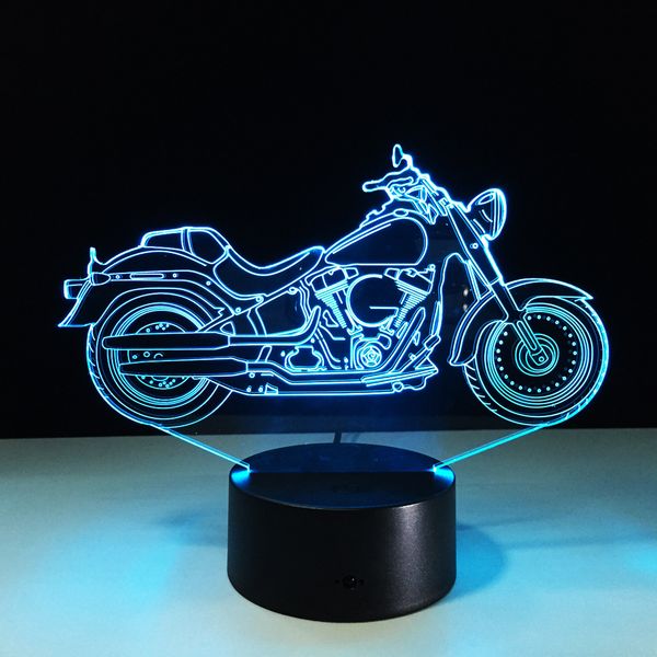 

3D Moterbike ночник 3D оптической лампа батарея DC 5V Оптовая Бесплатная доставка