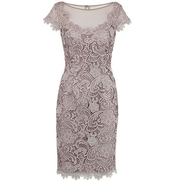 

selling cap sleeves lace knee length mother of the bride dresses for wedding in stock, Black;coppery