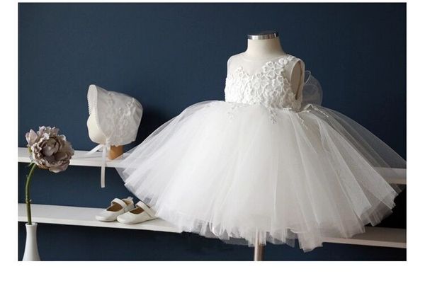 

2016 new white lace тюль платье девушки цветка маленькая принцесса причастие платья бальное качества девушки платья для свадебного банкета, White;blue