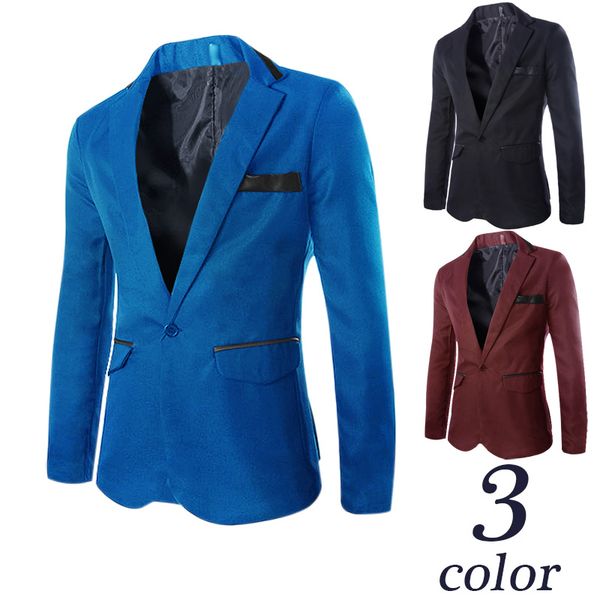 

wholesale-2016 new arrival blazers men blazer terno masculino jaquetas masculina single button mens blazers jacket size m-3xl hy898, White;black