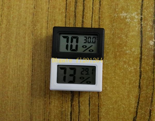 100 pçs / lote Frete Grátis Wholessale Digital LCD Termômetro Higrômetro Medidor de Umidade Temperatura tester Frigorífico Congelador Monitor