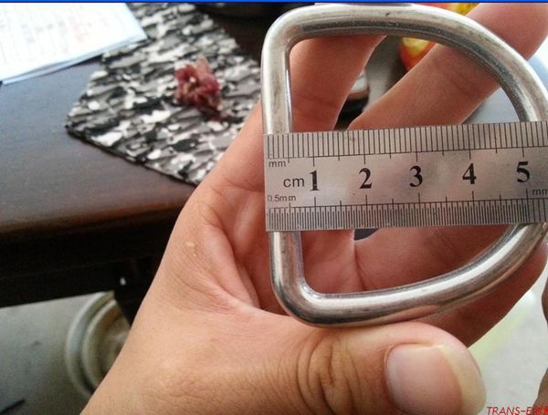 

50*45mm hook buckle stainless steel d ring hanger buckle handmade leather traction ring bag diy hardware part