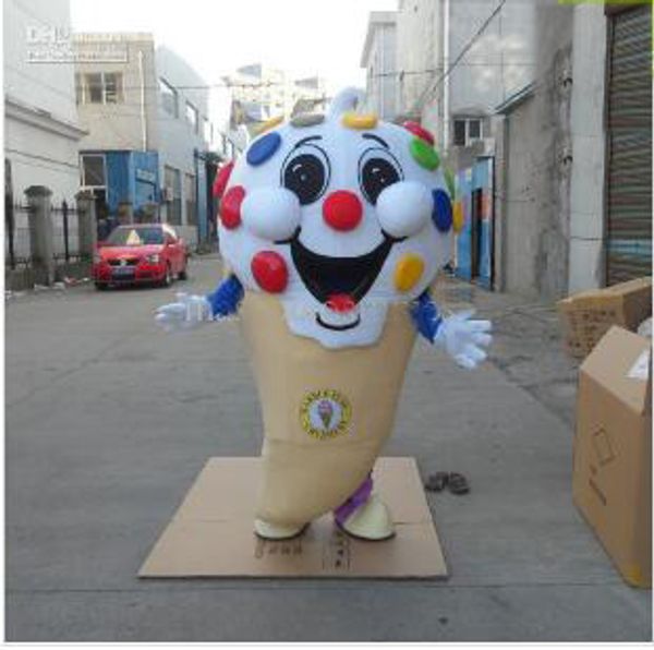 2017 Factory Direct Sale Big Icecream Maskottchen Kostüme ohne Logo Mitte gemachter Erwachsenergröße