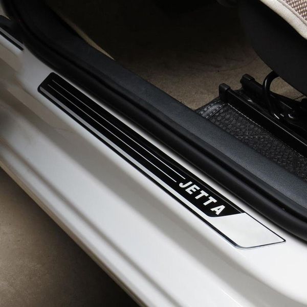 For Vw Volkswagen Jetta Mk6 Ultra Thin Door Sill Stainless Steel Scuff Plate Accessories Door Sills Trim 2011 2012 2013 2014 2015 2016 Cars Interior