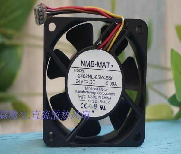 Orijinal NMB-MAT 6020 6 cm 24 V 0.09A 2408NL-05W-B56 4 Telli Fan