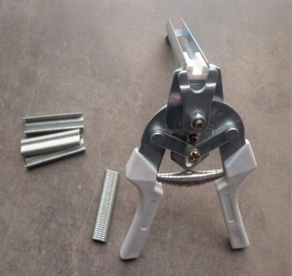 

new arrive 600 pcs/pack m nail fastening clamp chicken rabbit mink fox birdcage tight wire pliers dog cage clamp installation