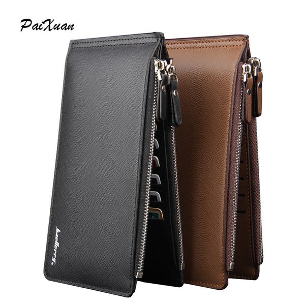 

wholesale-new luxury 2015 wallet men wallets famous brand male card hold phone pocket leather pu bags men's wallet purse carteira cuzdan, Red;black