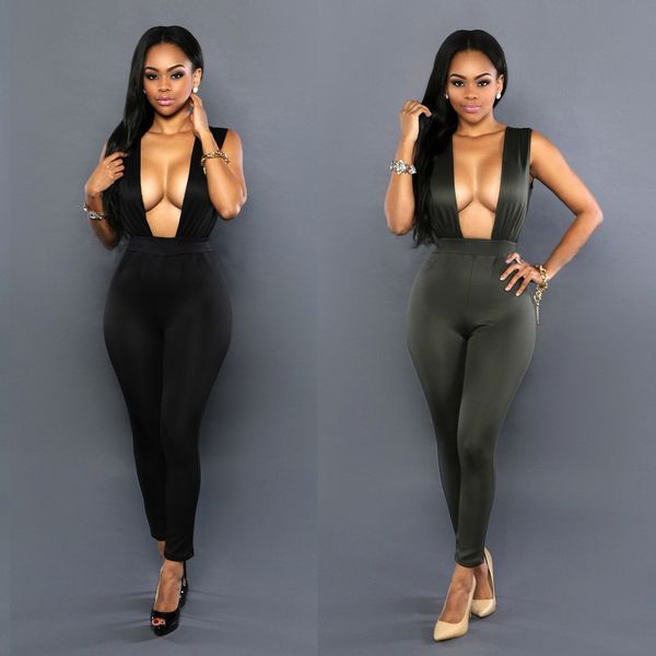 

women's jumpsuits rompers solid ruffles plus size jumpsuits and rompers for women slim casual jumpsuit zipper after solid skinny, Black;white