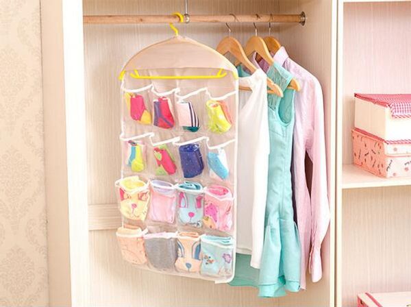 

новые прибытия толстые многофункциональные прозрачные носки косметическое белье сортировки сумка для хранения двери настенный шкаф организат