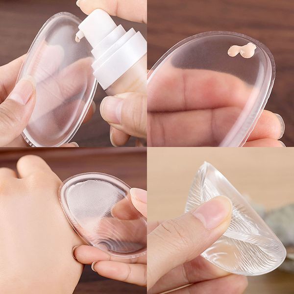 

new silicone puff transparent powder puff face foundation tool sponge blender silicone powder puff bb cream foundation makeup tools wx9-182