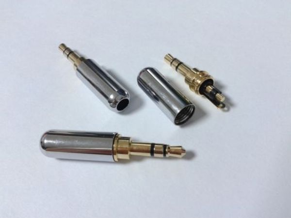 20 Stück 3,5 mm Stereo-Audio-Stecker, Klinkenstecker, Lötsilber