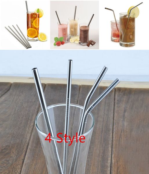 

304 tainle teel drinking traw 215 6 mm traight and bend reu able traw for hake and moothie juice bar acce orie party